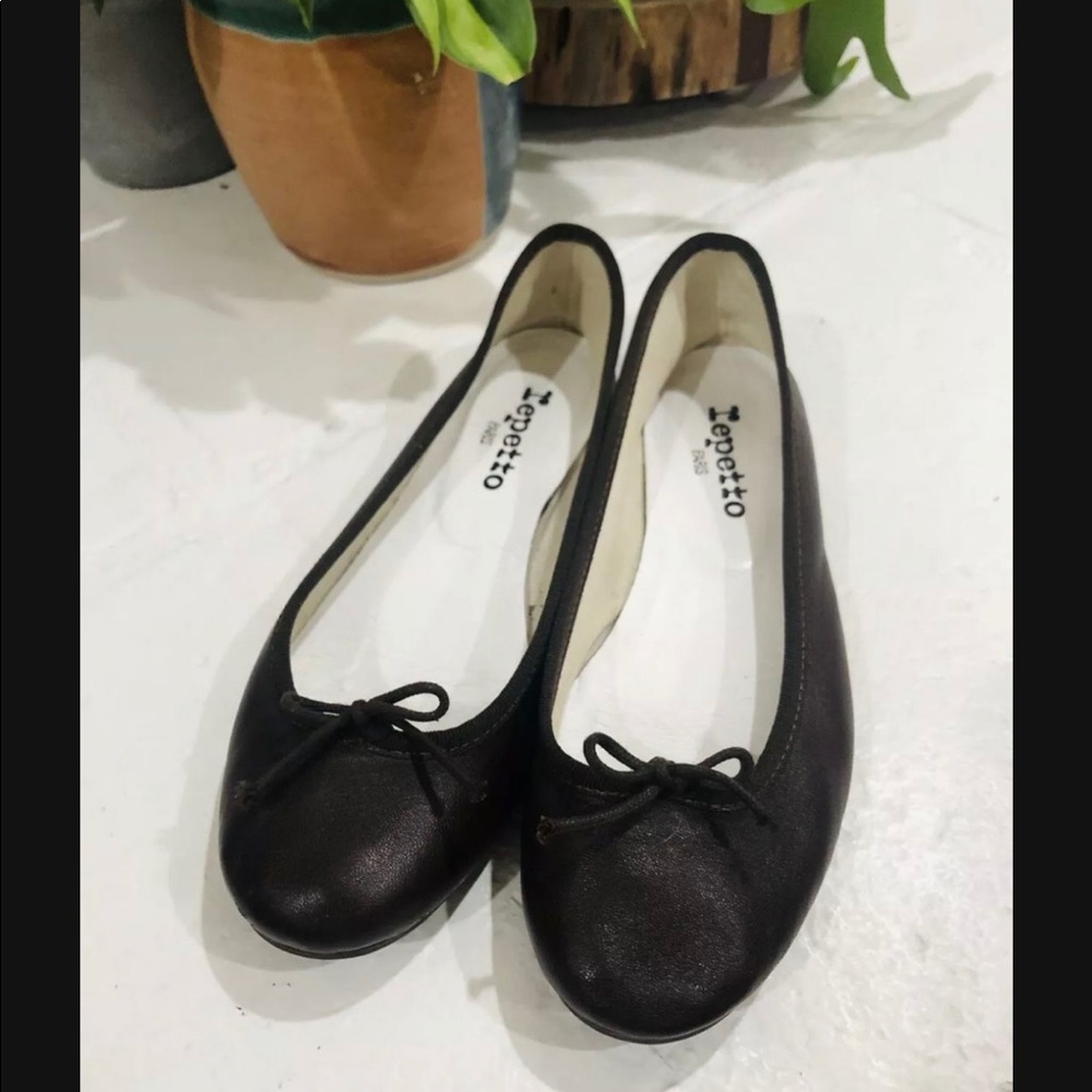 Brown Repetto Paris Cendrillon Flat Ballerina